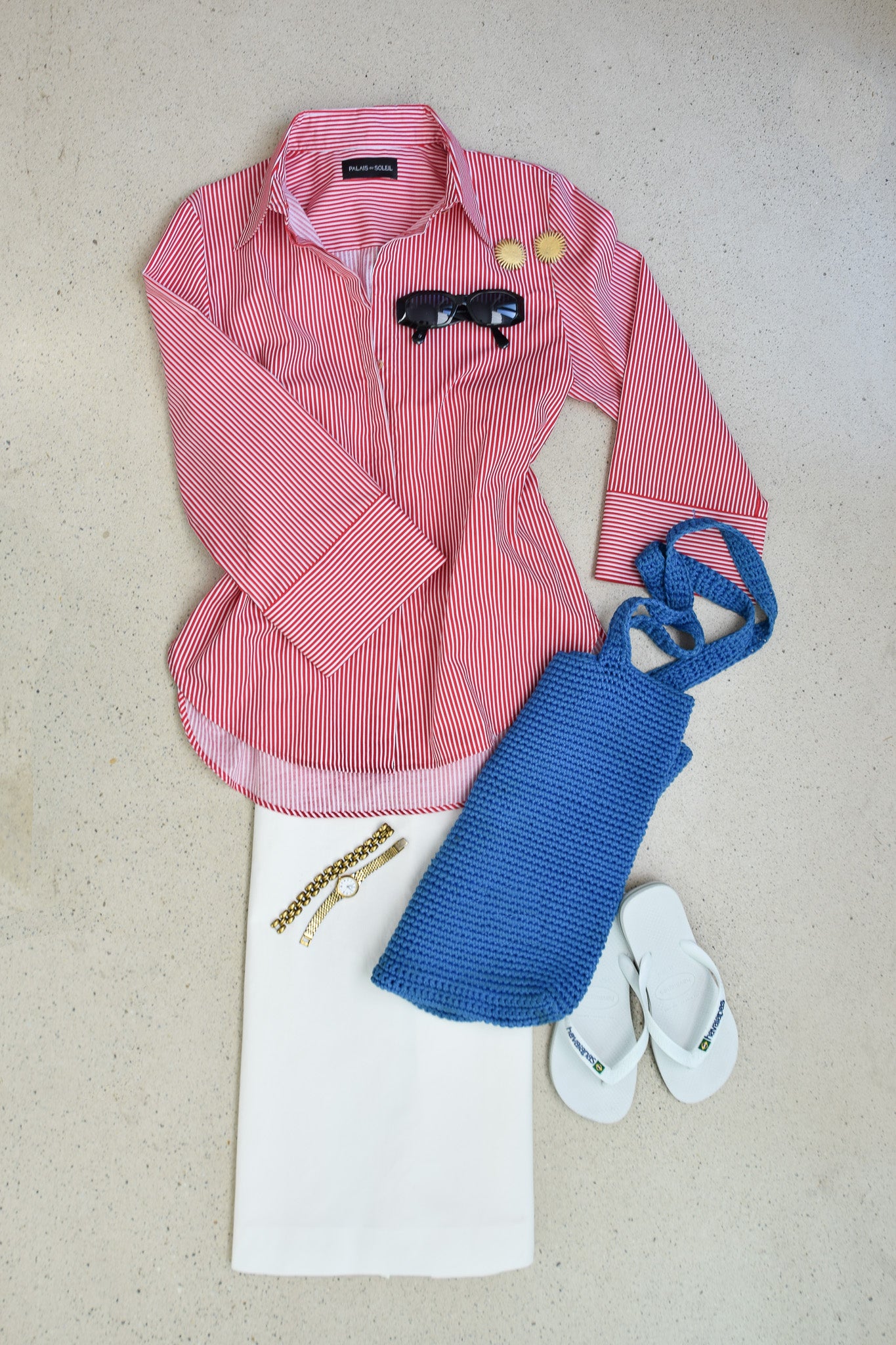 Handgefertigte Elan Bluse in Riviera aus der Kollektion The New Luxury von PALAIS du SOLEIL