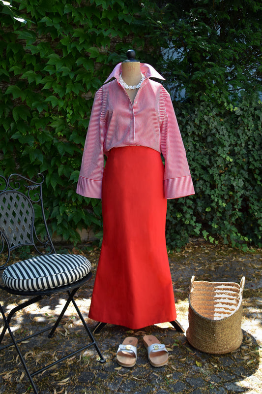 Handgefertigte Elan Bluse in Riviera aus der Kollektion The New Luxury von PALAIS du SOLEIL
