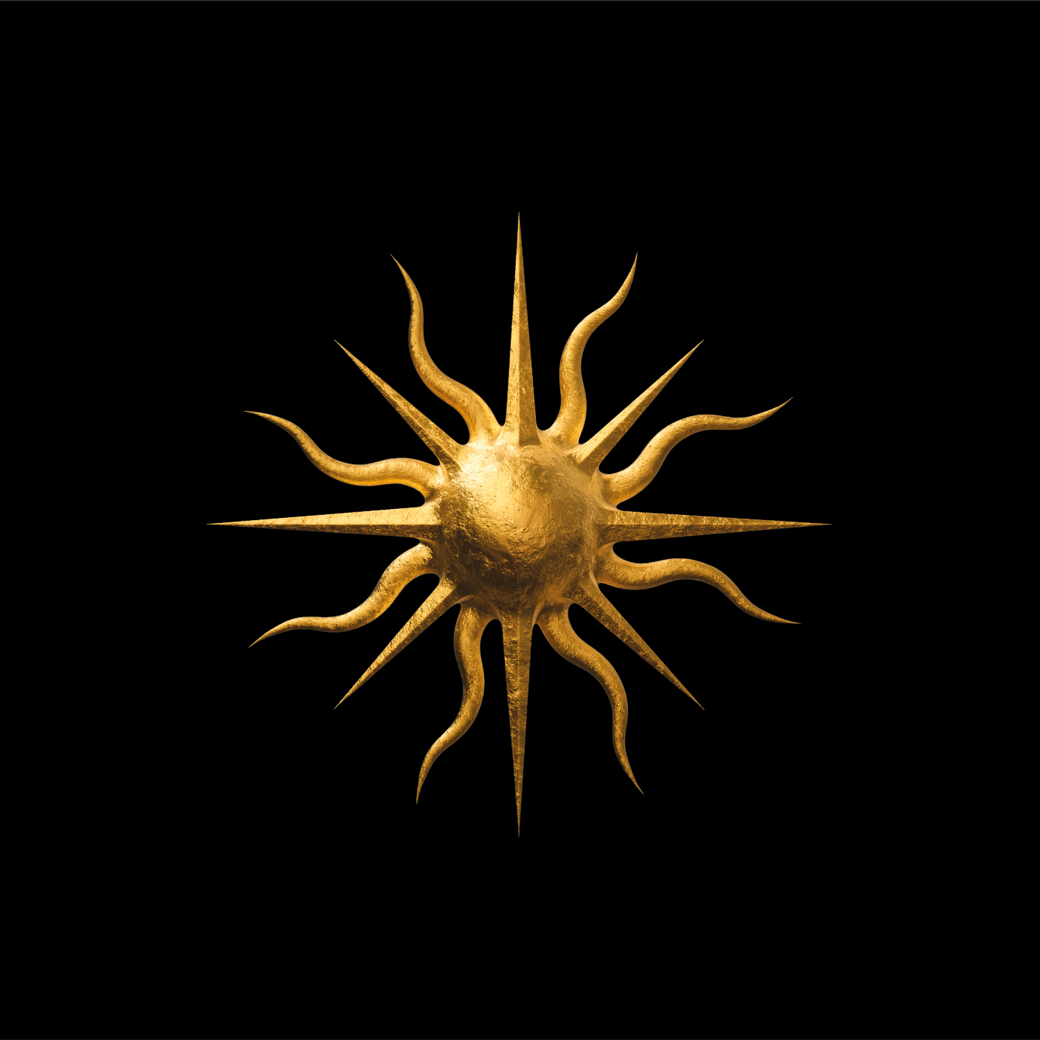 Goldenes Sonnenlogo der Marke PALAIS du SOLEIL – Symbol für Präsenz, Stärke und Eleganz